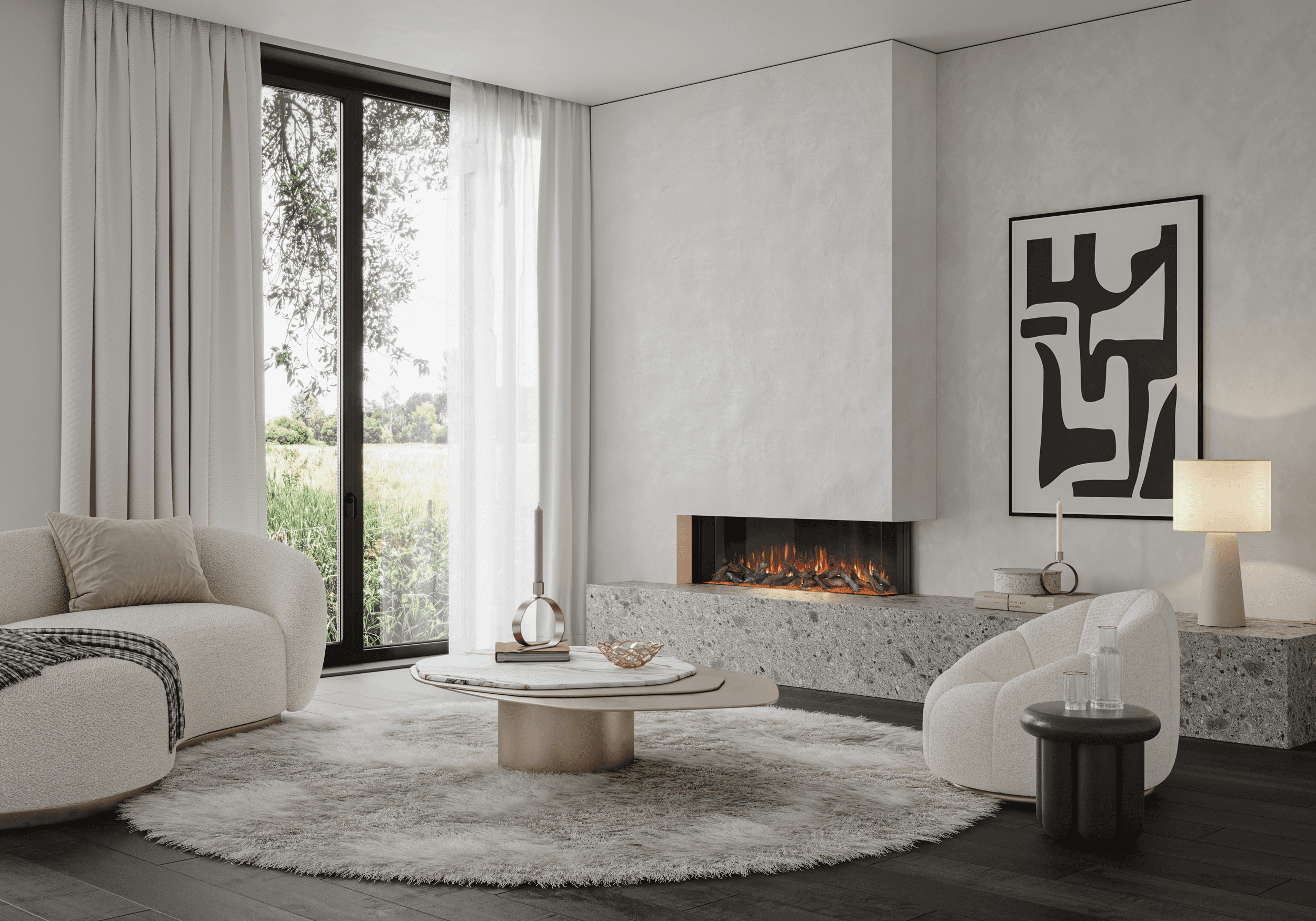 Luxury European Fireplace Display at Living Fire Melbourne Showroom