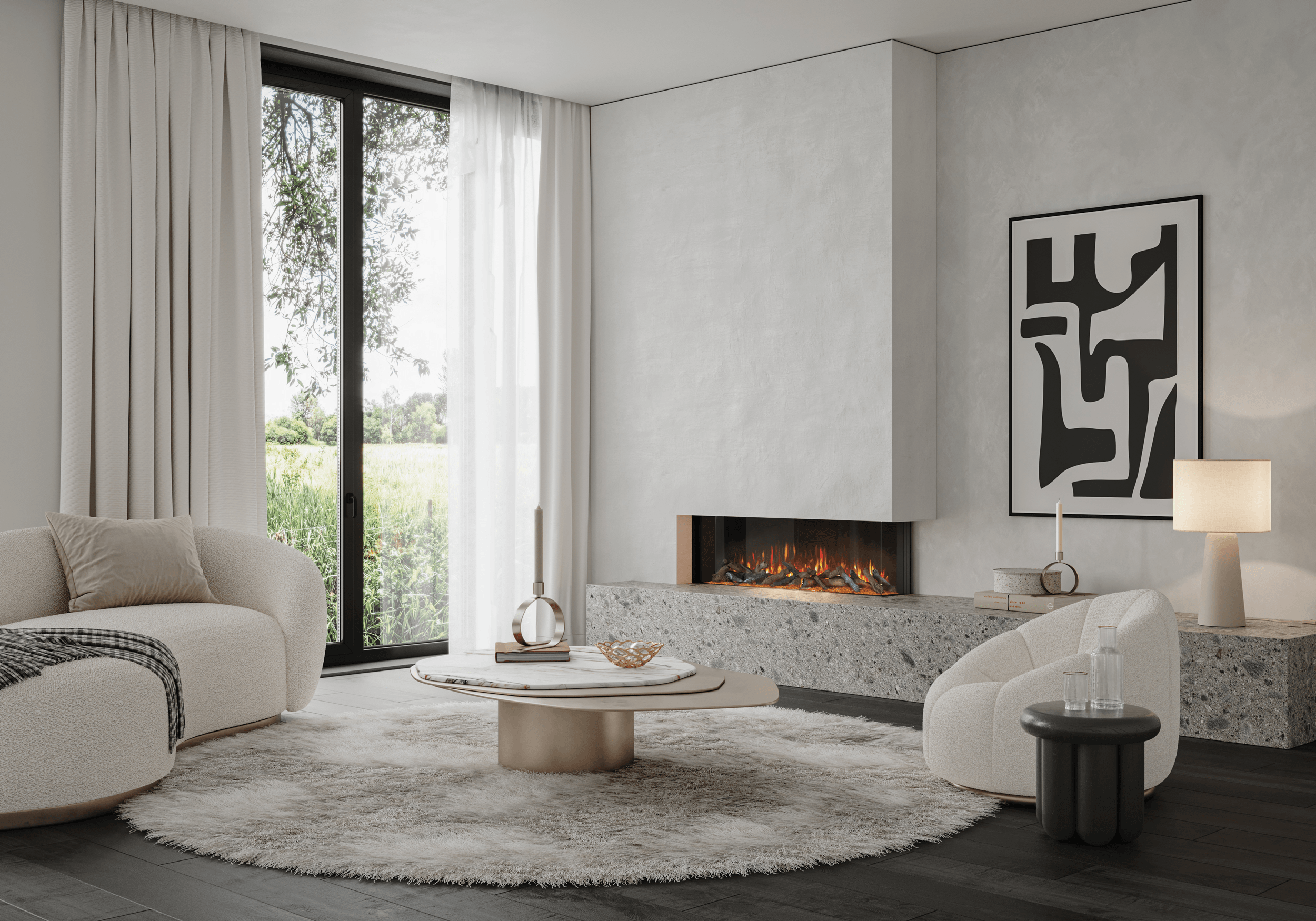 Luxury European Fireplace Display at Living Fire Melbourne Showroom